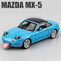 Miniatyrbillede 1 af 5: 1:32 Mazda Mx5 Mx-5 Superbil Legering Støbt Legetøjsbil Model Lyd Og Lys Træk Tilbage Børnelegetøj Samlerobjekt Fødselsdagsgave{hh] Blue