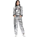 Miniatyrbillede 2 af 3: Par Astronaut Jumpsuit Uniform Karneval Halloween Cosplay Fest Rumdragt Rollespil Udklædning Kvinder M