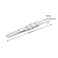 Miniatyrbillede 4 af 4: Meibomsk Kirtel Expressor Forceps i Rustfrit Stål - Professionel Øjenlågsmassage Forceps til Tørre Øjne{EE}