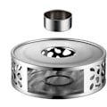 Miniatyrbilde 1 av 6: Varmeplate i rustfritt stål med telysholder, tevarmer, kaffivarmer, telys, tevarmer, stabil, skrangler ikke, rechaud egnet for