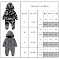 Miniatyrbild 5 av 5: Baby Pojkar Flicka Söt Romper Hooded Ficka Jumpsuit Kläder Outfit rådjur deer 80cm