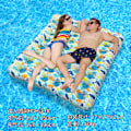 Miniatyrbillede 1 af 11: Ny oppustelig flydende række udendørs foldbar ryglæn klemme net flydende seng vand oppustelige forsyninger loungestol flydende seng Double round hole leaf floating raft EU patent CE certification
