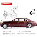 Pikkukuva 4 / 6: SAYTAY 1/24 Rolls-Royce Phantom -automalli, sinkkiseoksesta valmistettu vedettävä leluauto äänellä ja valolla lapsille, pojille ja tytöille, lahja (Punainen) ST-001{EE}