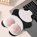 Miniatyrbillede 3 af 11: Pink Panda Musemåtte Håndledsstøtte Piger Sød Glat Computer Kontor Høj-kvalitets Silikone Tastatur Håndstøtte Håndled Panda Back-Set