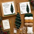 Miniatyrbild 8 av 9: Virka snögubbe spiralprydnad DIY-kit Julpyssel Christmas Elf (Type D)