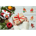 Miniatyrbilde 7 av 9: 12 stk Pepperkake-mann Pynt til Juletreet, Assorterte Pepperkakefigurer Pynt, Juletre Hengedekorasjoner, 7,6 cm Høy