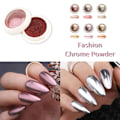 Miniatyrbillede 5 af 5: Holografisk Chrome Neglepudder, Enhjørning Spejl Effekt Premium Salon Regnbue Negleglitter Manicure Pigment