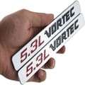 2 st 5,3L VORTEC Motorhuv Emblemer 3D Bokstav Logo Bilmotor Märke