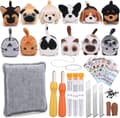 Needle Felting Starter Kit - 12 Animal Set - Complete DIY Felting Kit - Wool and Accessories - Includes Video Guide - Suitable for Beginners