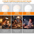 Miniatyrbild 4 av 5: Rechargeable LED Bulb with Remote Control, E26 Bulb with 3 Color Changes and Hook 3 Color lamp