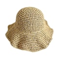 Miniatyrbillede 2 af 4: Foldbar flettet stråhat, sommer strandhat{ee}