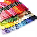 Miniatyrbilde 2 av 5: Broderitråd (100 Hespler) – 8m Regnbuefarger 6 Tråder Bomull Broderi Vatt Sett – DIY Garntråd for Håndverk, Korssting, Vennskapsarmbånd{EE}