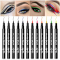 Miniatyrbillede 1 af 6: 12 Farver Mat Flydende Eyeliner Farverigt Sæt, Sort Blå Grøn Rød Gul Hvid Flydende Eyeliner Pen Farvet Eyeliner Sæt, Eyeliner
