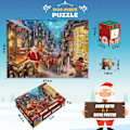 Miniatyrbild 6 av 7: Julklapp Nedräkningskalender Pussel för Barn och Vuxna - 1008 Bitar Pussel 24 Dagar av Jul Nedräkningskalender