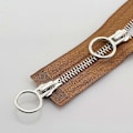 Miniatyrbild 1 av 5: 5# 70/90cm Metall Dragkedja Dubbel Slider Rund Ring Dragkedja För DIY Sömnad Kläder ljusbrun light brown 70cm