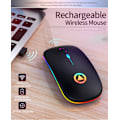 Miniatyrbilde 7 av 9: Bluetooth-mus, trådløs oppladbar mus for MacBook Pro/MacBook Air, trådløs Bluetooth-mus for bærbar PC/PC/Mac/iPad Pro/datamaskin