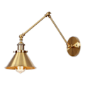 Miniatyrbillede 2 af 5: E27 Industri Væglampe Justerbar Svingarm Væglampe Vintage Soveværelse Væglamper Sengelampe Gold