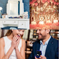 Miniatyrbillede 5 af 5: (Blå) Fløjls Ringæske med LED Lys Ringæske til Bryllup, Frieri