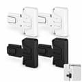 Refrigerator Lock for Child Safety, 4-Pack ABS Self-Adhesive Drill-Free Lock, 2 Black and 2 White for Single Door Refrigerators