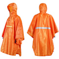 Miniatyrbild 1 av 5: Regnkappa för män och kvinnor, vattentätt regnkläder med reflex, vattentät poncho med reflextejp, modell: Orange{EE}