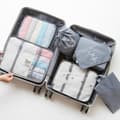 Reise pakkekubesett – Koffertorganisering for klær, sko og toalettsaker grey 7 pcs