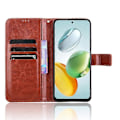 Miniatyrbillede 3 af 5: For Honor 200 Smart 5G/ Play 60 Plus 5G Støtte Etui Læder Wallet Telefon Cover Crazy Horse Tekstur {EE} Brown