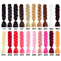 Miniatyrbild 3 av 3: Jumbo braids, Ombre braids, Rasta braids - 30 färger Svart Solid - #1{ee} Solid color - #1 Black