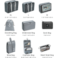 Miniatyrbild 6 av 8: Set Packpåsar Resväskor Packningsorganisatörer För Resetillbehör black