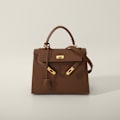 Miniatyrbild 1 av 4: Handgjord Brun Crossbody Väska för Kvinnor 28x11x20 Kaffebrun{EE} Coffee brown Extra large size: 28*11*20