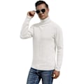 Miniatyrbild 4 av 4: Herrtröja Polokrage Vinter Varm Ullstickad Pullover Långärmad