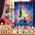 Miniatyrbillede 1 af 5: PIMPIMSKY Julekalender Blind Box med 24 Overraskelseslegetøj Dukker Ornament Julegaver til Børn Blå