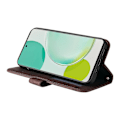 Miniatyrbillede 3 af 5: Præget læderpung etui med stativ til Huawei Nova 11i / Maimang 20 / Enjoy 60 Pro Brown