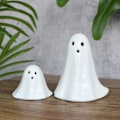Miniatyrbillede 4 af 5: Halloween Slik Sødt Spøgelse Natlampe Ornament Sæt Halloween Hjem Skrivebord Sjov Dekoration Keramisk Håndværk