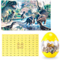 Miniatyrbild 5 av 5: Dinosauriepussel, Träpussel 60 Bitar Pussel för Barn 3 År + Dinosaurieleksaker 2-pack Pojkar Flickor Presenter