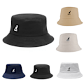 Miniatyrbilde 2 av 2: Klassisk Kangol Bermuda Vasket Fiskehatt Bøttehatt Menn Kvinner Flat Bomullshatter Hodeplagg White