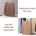 Miniatyrbild 4 av 5: Tidningsställ i trä för skrivbord, 11,4 cm L x 9,9 cm B x 12,7 cm H, Svart Valnöt