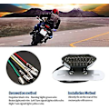 Miniatyrbillede 4 af 5: (sort beslag rød hætte) 12v motorcykel integreret bremse blinklys baglygte nummerpladeholder LED{EE}