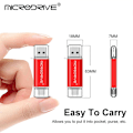 Miniatyrbilde 3 av 8: MICRODRIVE 128 GB USB-minne 2i1 USB-A + USB-C Minnebrikke Gold Gold