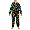 Pikkukuva 4 / 5: Lasten Onesie Pyjama Söpö Kuvioprintti Vetoketjukiinnitys Unisex Hupullinen Pehmeä Talvi Syksy Tyyppi 3 Type 3 130