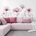 Miniatyrbillede 3 af 5: Store Blomster Vægdekorationer Pink Blomstrende Vægmærkater Soveværelse