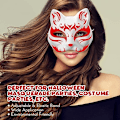 Miniatyrbillede 4 af 5: 10 stk. Katte Masker til Maling, Dyrekostume Masker DIY Hvide Masker Halv Maske til Maskerade Halloween Børn Cosplay Masker Kostumefest Favoriserer