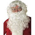 Miniatyrbillede 1 af 2: Voksen julemandshat og skæg, one size julekostume