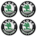 Miniatyrbilde 1 av 5: 4 stk. 56 mm 60 mm Bilhjul Senter Nav Kapsel Felg Deksel Emblem Klistremerker Tilbehør For Skoda Rapid Octavia Fabia Superb Kodiaq Kamiq, 56 mm Grønn