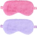 Mjuk Sovmask Satinfoder Ögonskydd För Kvinnor Män Ögonbindel Blockera Ljus Tupplur Gåva Ros Violett 2-pack