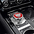 Miniatyrbild 2 av 5: Emaljerad Jaguar Röd för Jaguar Tuning Växelspaksknopp Trim Dekal XF XE XJL F-PACE Center Växelspaksskydd Glitter