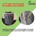 Miniatyrbilde 4 av 5: Sett med 3 orkidepotter i transparent hardplast, diameter 16 cm
