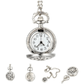 Miniatyrbilde 1 av 3: [NT] Mote Vintage Dame Quartz Lommeur Klokke Hule Blomster Damer Jente Genser Kjede Halskjede Anheng Klokke Gaver{EE}