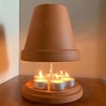 Miniatyrbilde 3 av 5: Telysovn med dobbel vegg for oppvarming av telys, ovnslys, bordvarmer eller opp