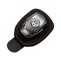 Miniatyrbillede 1 af 6: Passer til VW bil solbrilleholder, læder brilleholder til bil solskærm Black