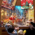 Miniatyrbild 4 av 7: Julklapp Nedräkningskalender Pussel för Barn och Vuxna - 1008 Bitar Pussel 24 Dagar av Jul Nedräkningskalender